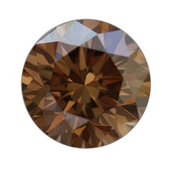 Fancy Dark Yellowish Brown Diamond, Round, 0.92 carat, VS2