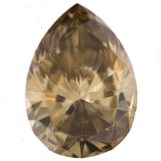 Fancy Dark Yellowish Brown Diamond, Pear, 0.95 carat, VS2 - B