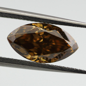 Fancy Dark Yellowish Brown Diamond, Marquise, 1.15 carat, VS2