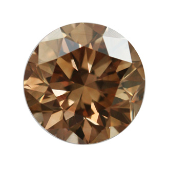 Fancy Dark Yellowish Brown Diamond, Round, 1.36 carat, VS2