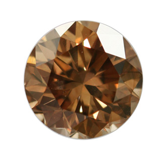 Fancy Dark Yellowish Brown Diamond, Round, 1.05 carat, VS2