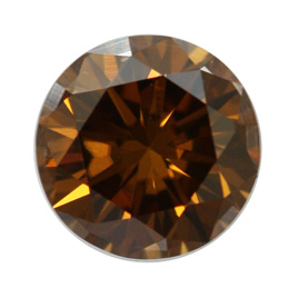 Fancy Dark Yellowish Brown Diamond, Round, 0.71 carat, SI1