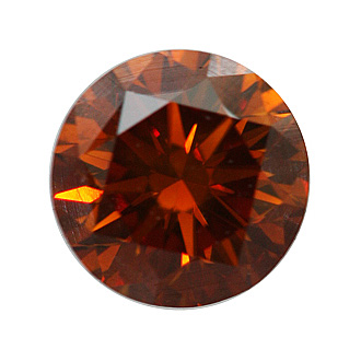 Fancy Deep Brown Orange Diamond, Round, 0.37 carat, SI2