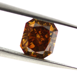 Fancy Deep Brown-Orange Diamond, Radiant, 1.55 carat - B