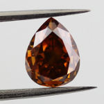 Fancy Deep Brown Orange Diamond, Pear, 1.51 carat - Thumbnail