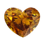 GIA Heart Fancy Deep Brown Orange Diamond, 1.08 carat