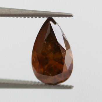 Fancy Deep Brown Orange Diamond, Pear, 2.01 carat - B