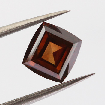 Fancy Deep Brown Orange Diamond, Emerald, 2.12 carat - B