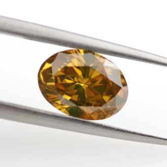 Fancy Deep Brown Orange Diamond, Oval, 1.87 carat