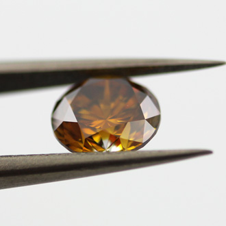 Fancy Deep Brown Orange Diamond, Round, 1.51 carat, VS2- C