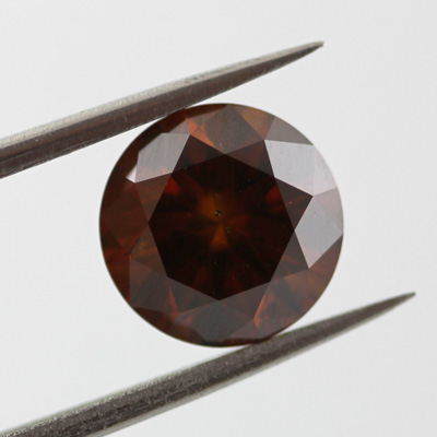 Fancy Deep Brown Orange Diamond, Round, 1.55 carat, SI2