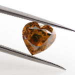 Fancy Deep Brown Orange Diamond, Heart, 1.76 carat - Thumbnail