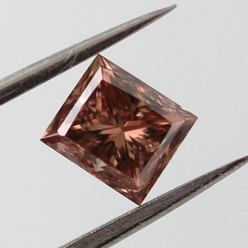 Fancy Deep Brown Pink Diamond, Princess, 0.98 carat- C