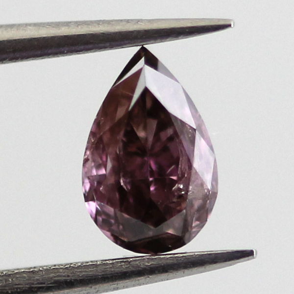 Fancy Deep Brown Pink Diamond, Pear, 0.28 carat - B