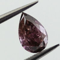 Fancy Deep Brown Pink Diamond, Pear, 0.28 carat - Thumbnail