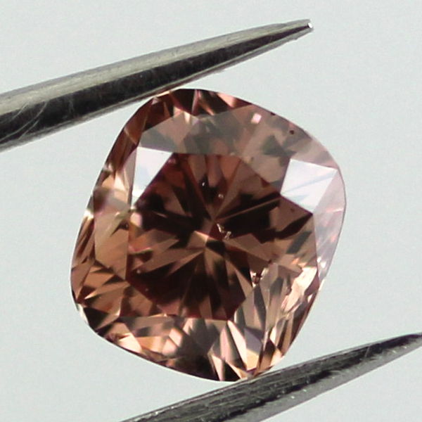 Fancy Deep Brown Pink Diamond, Cushion, 0.52 carat, SI2 - B