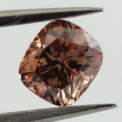 Fancy Deep Brown Pink Diamond, Cushion, 0.52 carat, SI2 - Thumbnail