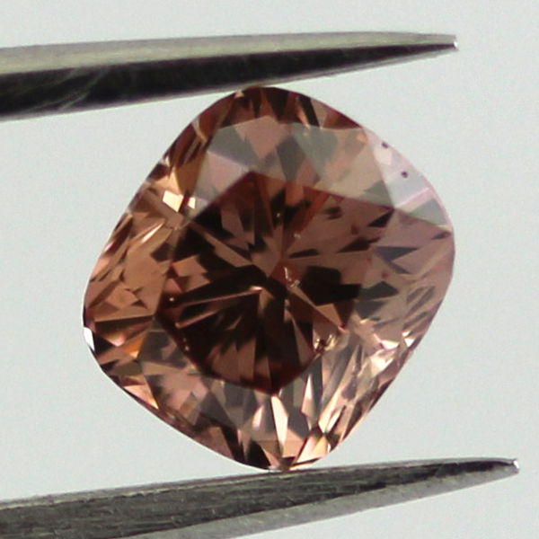 Fancy Deep Brown Pink Diamond, Cushion, 0.52 carat, SI2