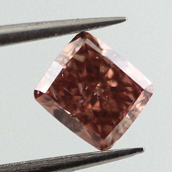 Fancy Deep Brown Pink Diamond, Cushion, 0.50 carat, SI1 - B