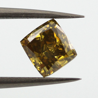 Fancy Deep Brown Yellow Diamond, Radiant, 1.02 carat, SI1 - B