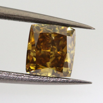 Fancy Deep Brown Yellow Diamond, Radiant, 1.02 carat, SI1- C