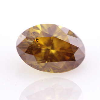 Fancy Deep Brown Yellow Diamond, Oval, 0.74 carat - B