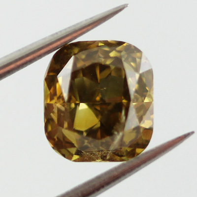 3.00 carat, Fancy Deep Brownish Greenish Yellow Diamond