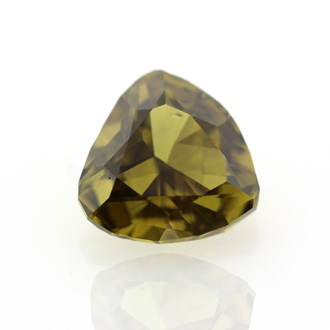 Fancy Deep Brownish Greenish Yellow Diamond, Heart, 0.70 carat, VS2