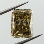 Fancy Deep Brownish Greenish Yellow Diamond, Radiant, 3.02 carat, SI1 - Thumbnail