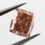 Fancy Deep Brownish Orangy Pink Diamond, Cushion, 0.27 carat, VVS1 - Thumbnail