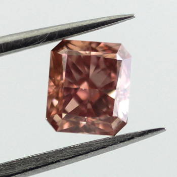 Fancy Deep Brownish Orangy Pink Diamond, Radiant, 0.70 carat, VS1 - Thumbnail