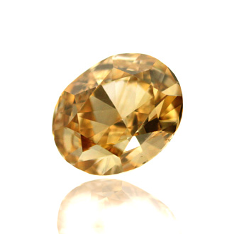 Fancy Deep Brownish Orangy Yellow Diamond, Cushion, 1.00 carat, VS2