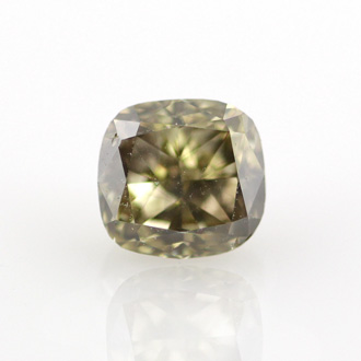 Fancy Deep Brownish Orangy Yellow Diamond, Cushion, 0.71 carat - B