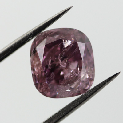 Fancy Deep Brownish Purple Pink Diamond, Cushion, 1.89 carat - B