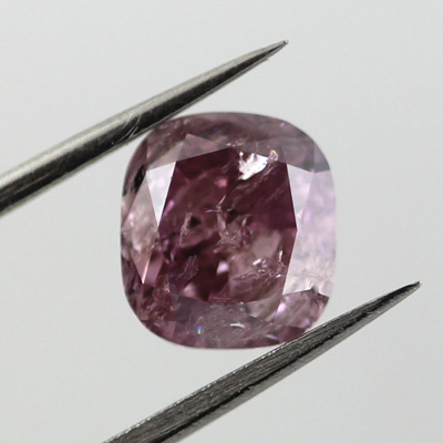 Fancy Deep Brownish Purple Pink Diamond, Cushion, 1.89 carat