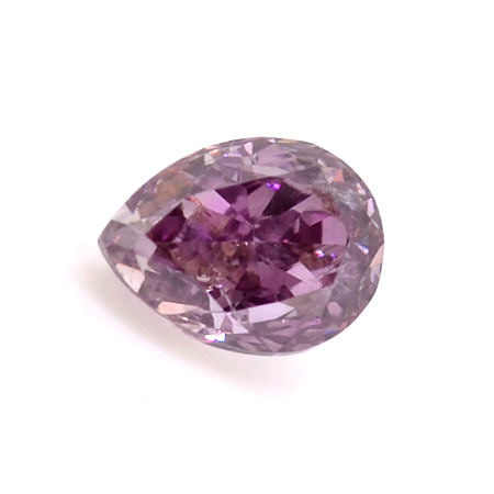 Fancy Deep Brownish Purple Pink Diamond, Pear, 0.16 carat, SI2