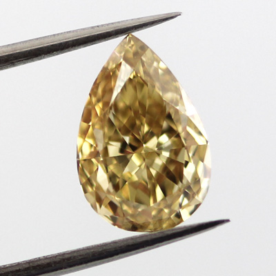 Fancy Deep Brownish Yellow Diamond, Pear, 1.60 carat, VVS1 - B