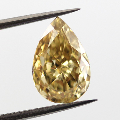 Fancy Deep Brownish Yellow Diamond, Pear, 1.60 carat, VVS1- C