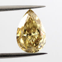 Fancy Deep Brownish Yellow Diamond, Pear, 1.60 carat, VVS1 - Thumbnail