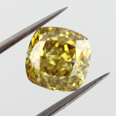Fancy Deep Brownish Yellow Diamond, Cushion, 2.01 carat, VS1 - B