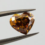 Fancy Deep Brownish Yellowish Orange Diamond, Heart, 0.75 carat - Thumbnail