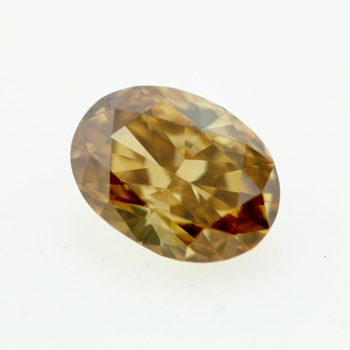 Fancy Deep Brownish Yellowish Orange Diamond, Oval, 1.42 carat, VS2 - B