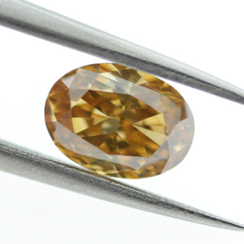 Fancy Deep Brownish Yellowish Orange Diamond, Oval, 1.42 carat, VS2