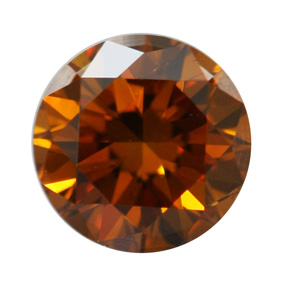 Fancy Deep Brownish Yellowish Orange Diamond, Round, 0.55 carat, SI2