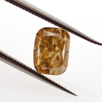 Fancy Deep Brownish Yellowish Orange Diamond, Cushion, 1.51 carat, SI1