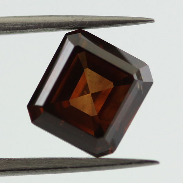 Fancy Deep Orange Brown Diamond, Radiant, 2.04 carat