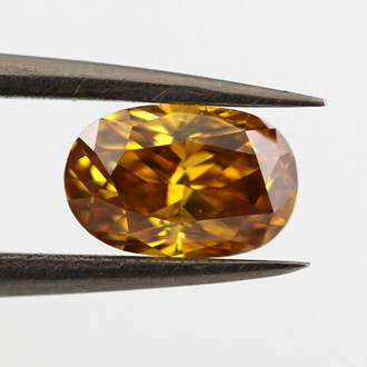 Fancy Deep Orange Yellow Diamond, Oval, 0.71 carat - B