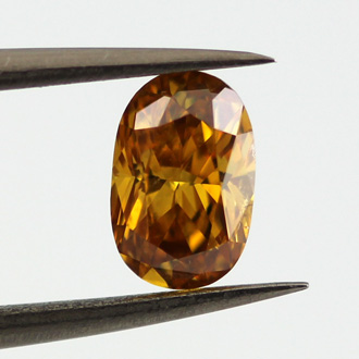 Fancy Deep Orange Yellow Diamond, Oval, 0.71 carat- C