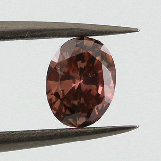 Fancy Deep Orangy Pink Diamond, Oval, 0.50 carat - B