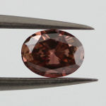 Fancy Deep Orangy Pink Diamond, Oval, 0.50 carat - Thumbnail